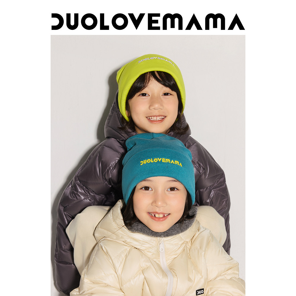 DUOLOVEMAMA 翻边绣花冷帽