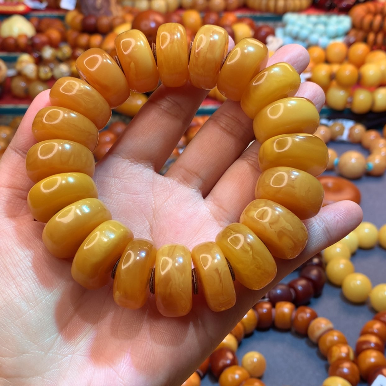 【闪购商品】蜜蜡手串未镶嵌丁*蜜蜡手串