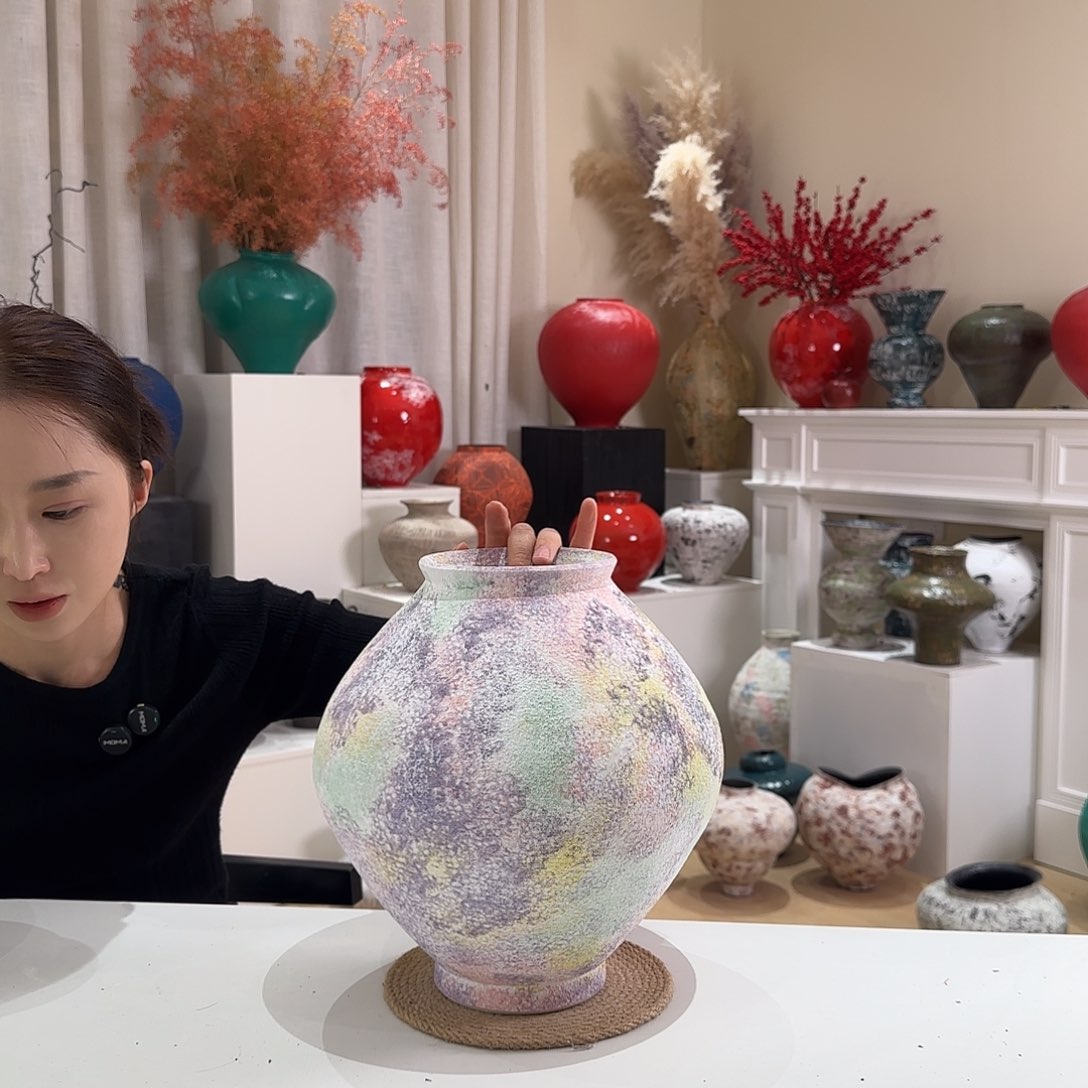 摆件花瓶口11高29闪拍95