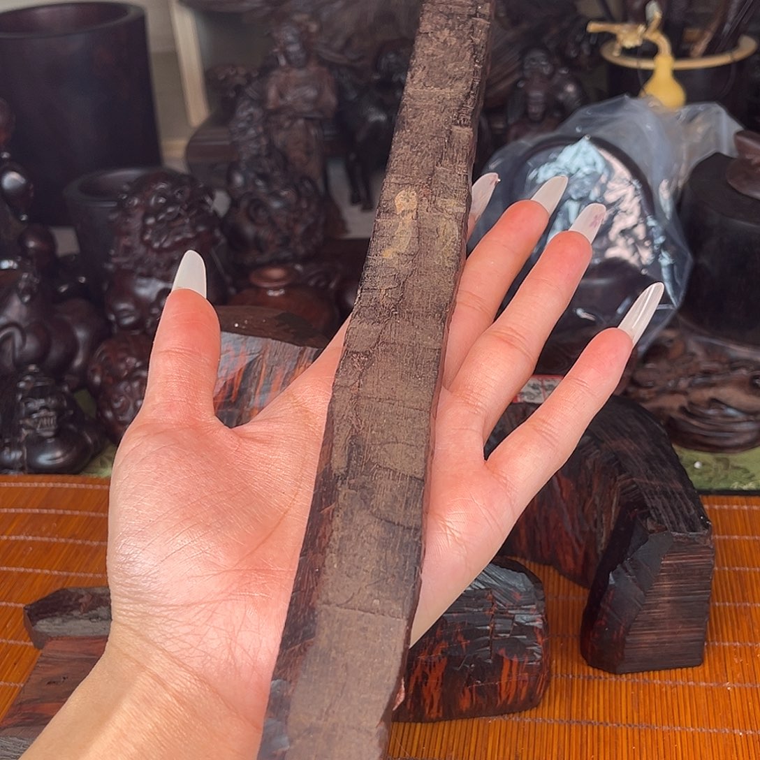 檀香紫檀（小叶紫檀）黑泥书签