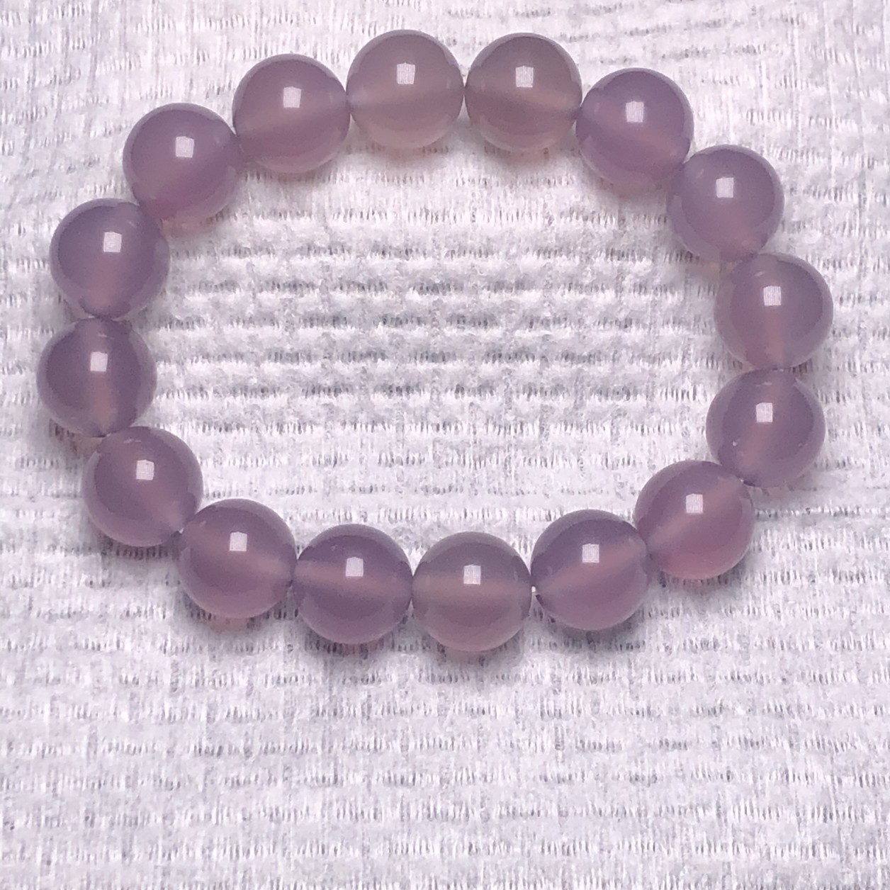 天然玛瑙玉髓石帝王紫纯色冰种底圆珠百搭手串男女款饰品生日礼物