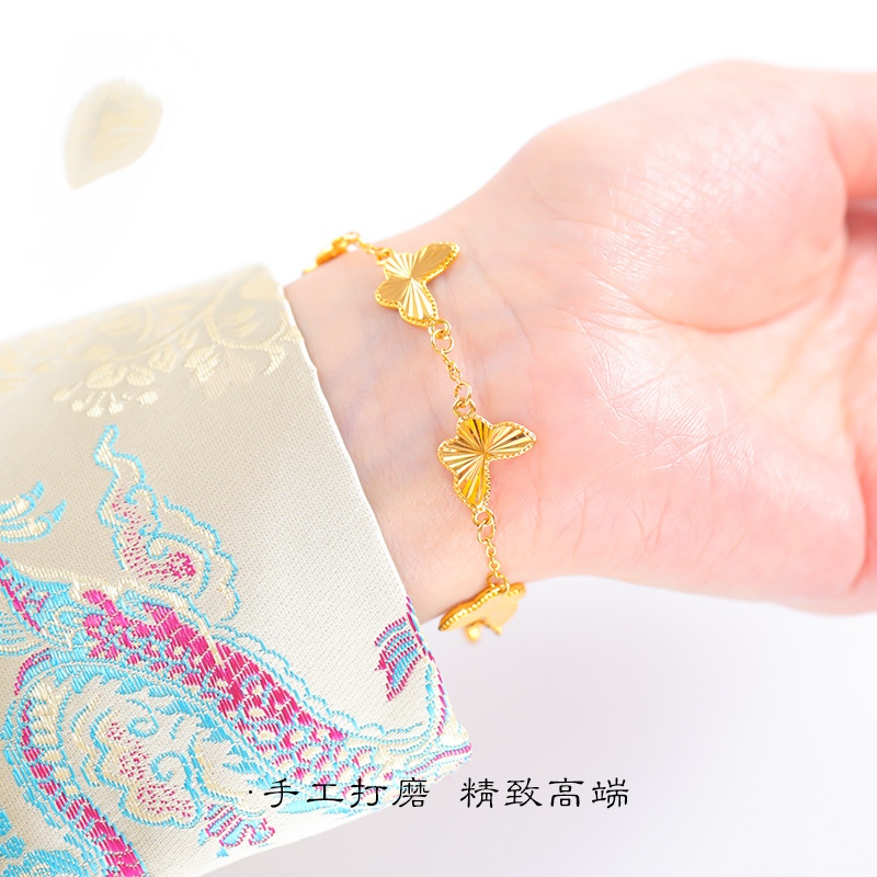 铜合金手链 五只蝴蝶手链百搭女小众仙女简约0280