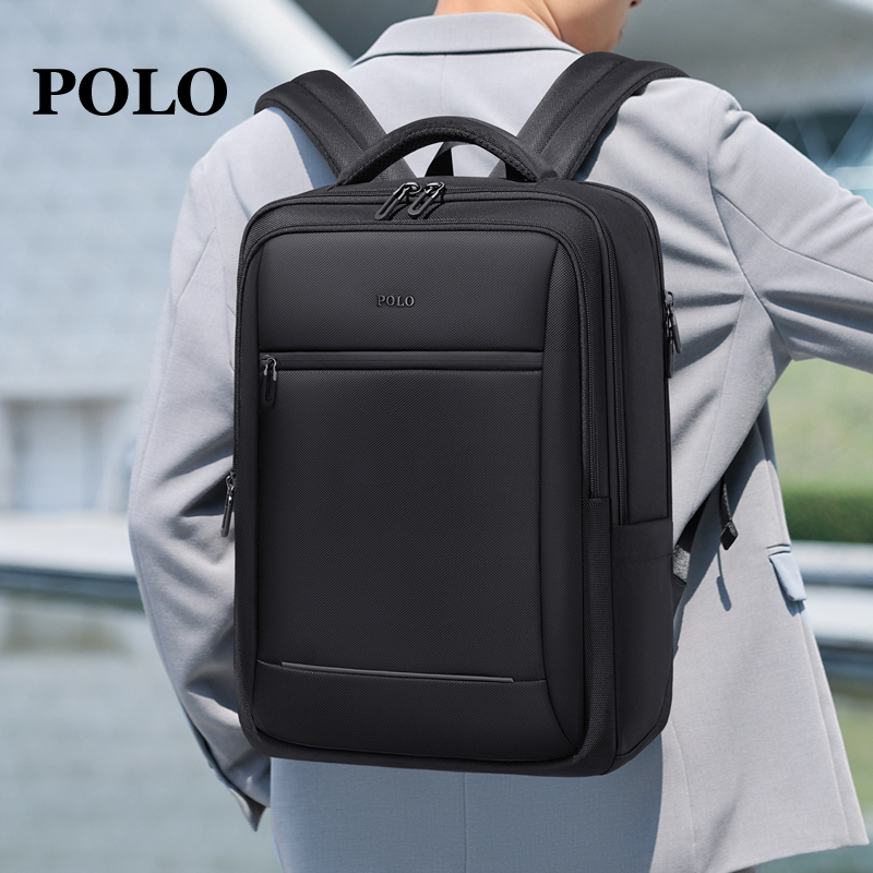 POLO男士双肩包时尚户外休闲防泼水多功能大学生潮流商务百搭夏季