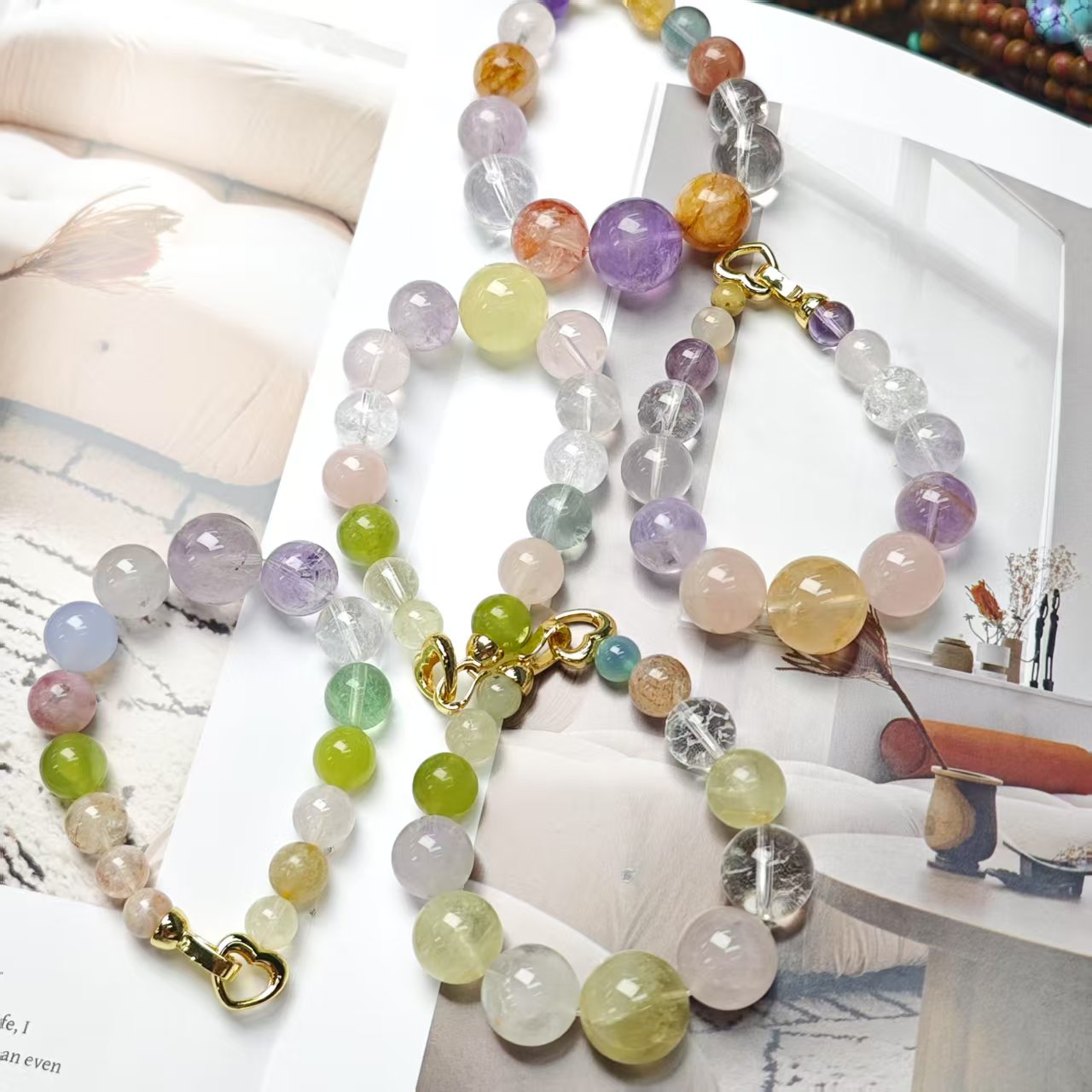 【嗨！人间】水晶多宝手链（表面微瑕，颜色多样发其一）13/17  YX150