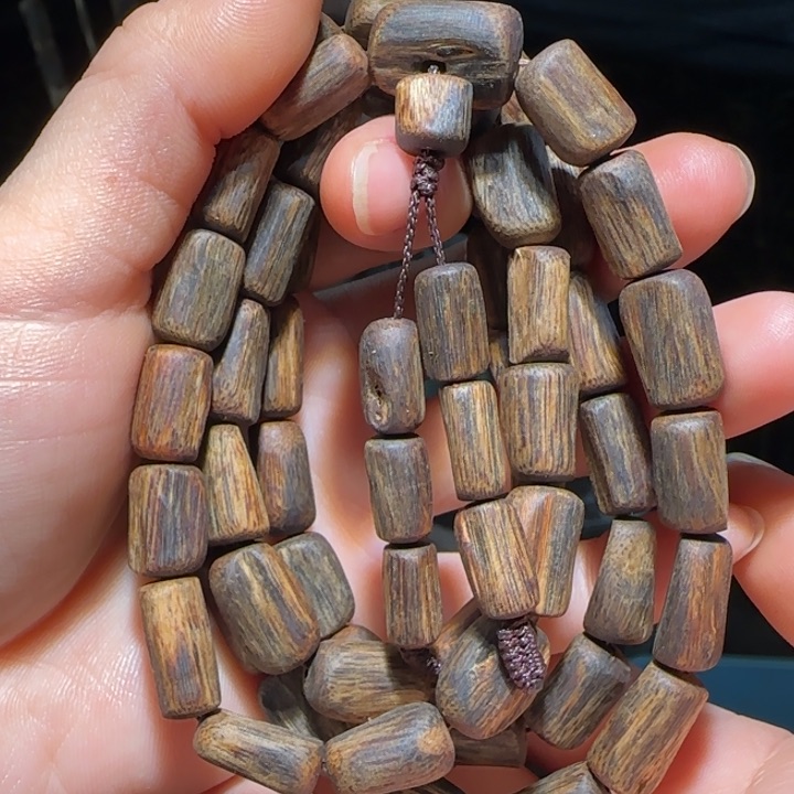 手串沉香海南老白棋链子36.5克