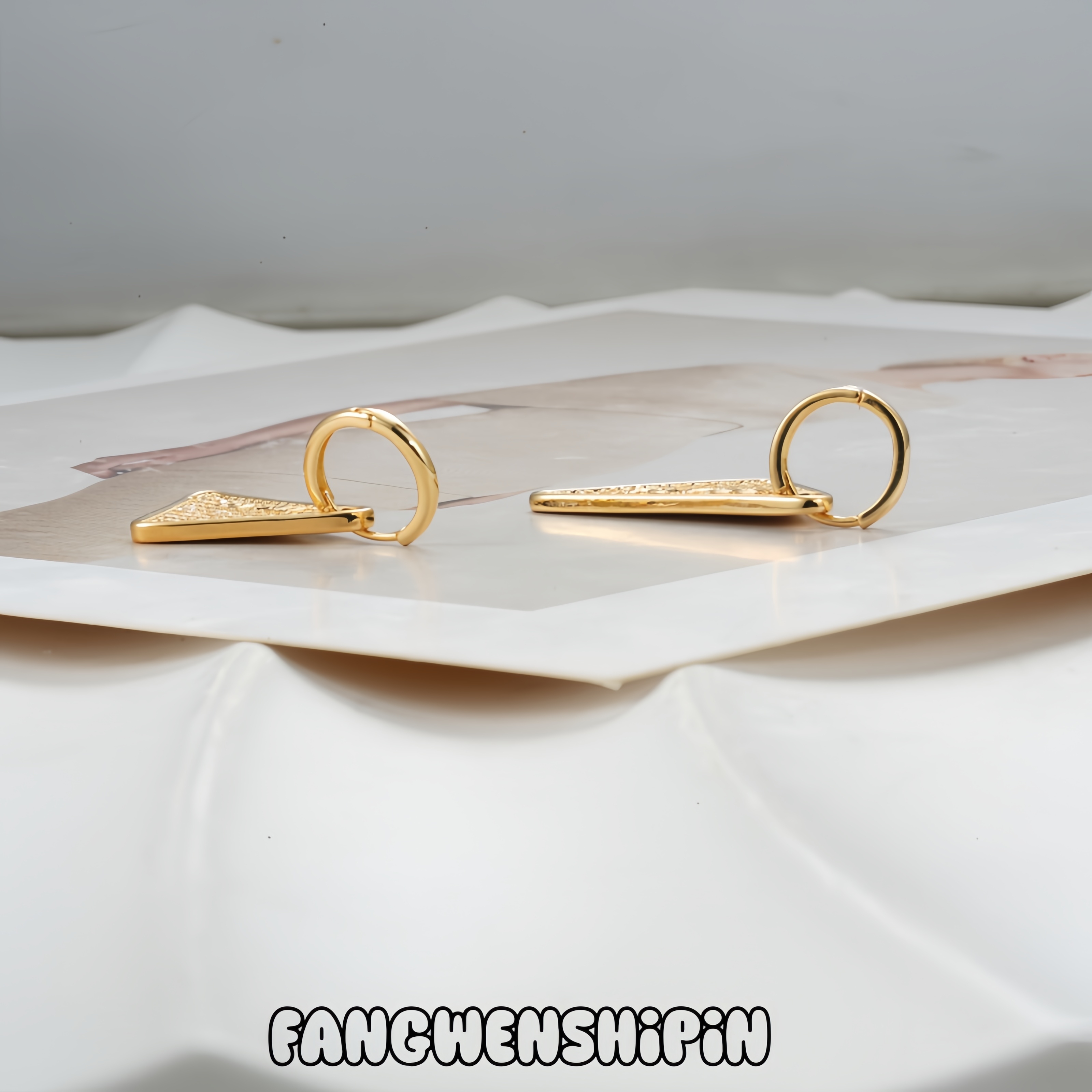 铜合金锆石耳饰 【镀K金】【925银针】耳环4631