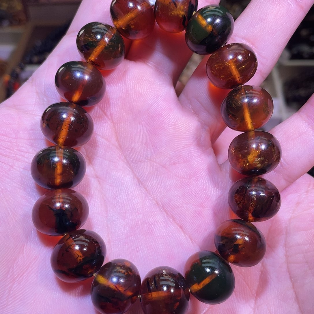 琥珀未镶嵌裸石15+抚顺琥珀血珀