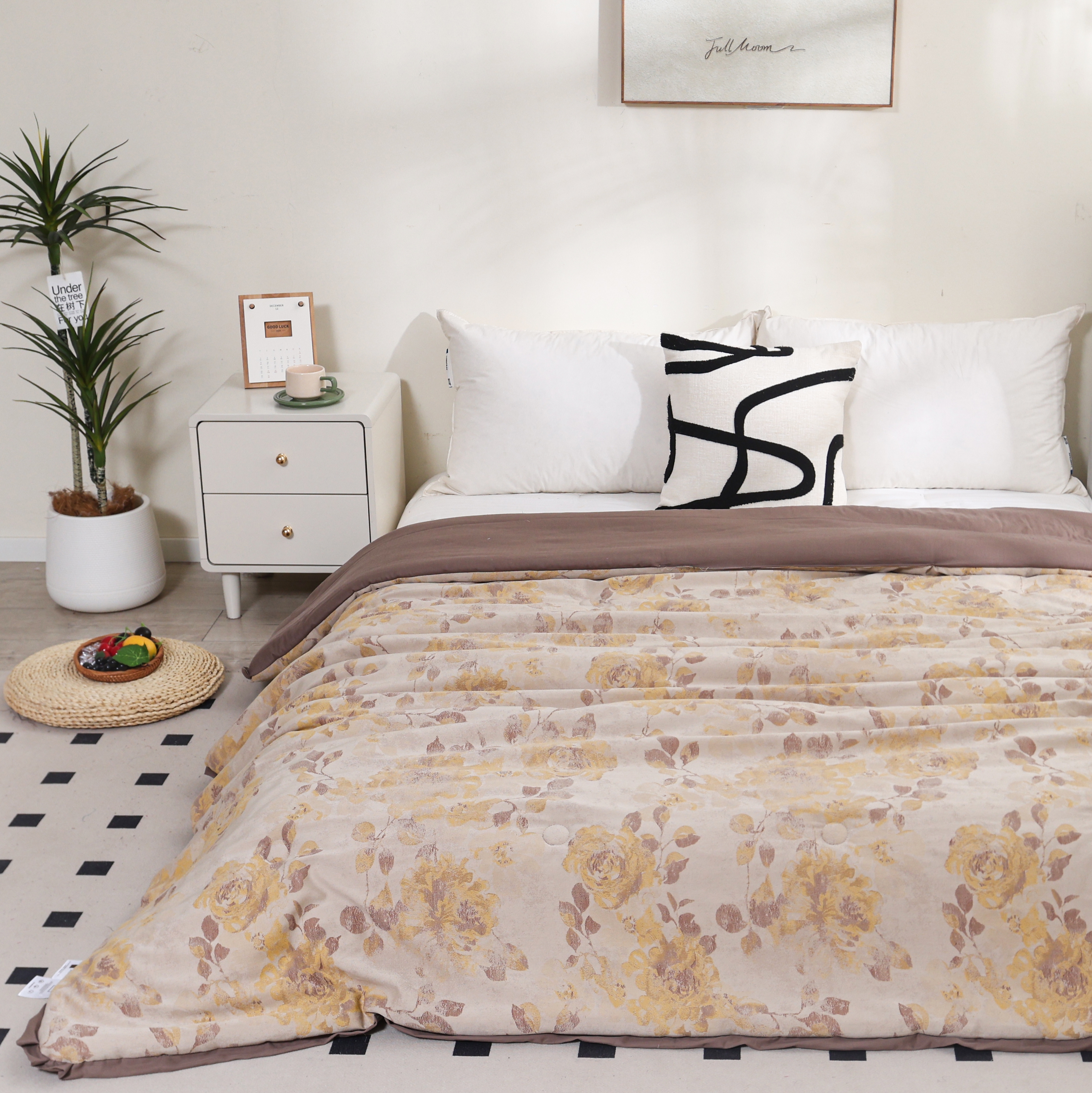 【北奈かわ会社】高奢埃及棉羊绒冬被 200*230 花初梦