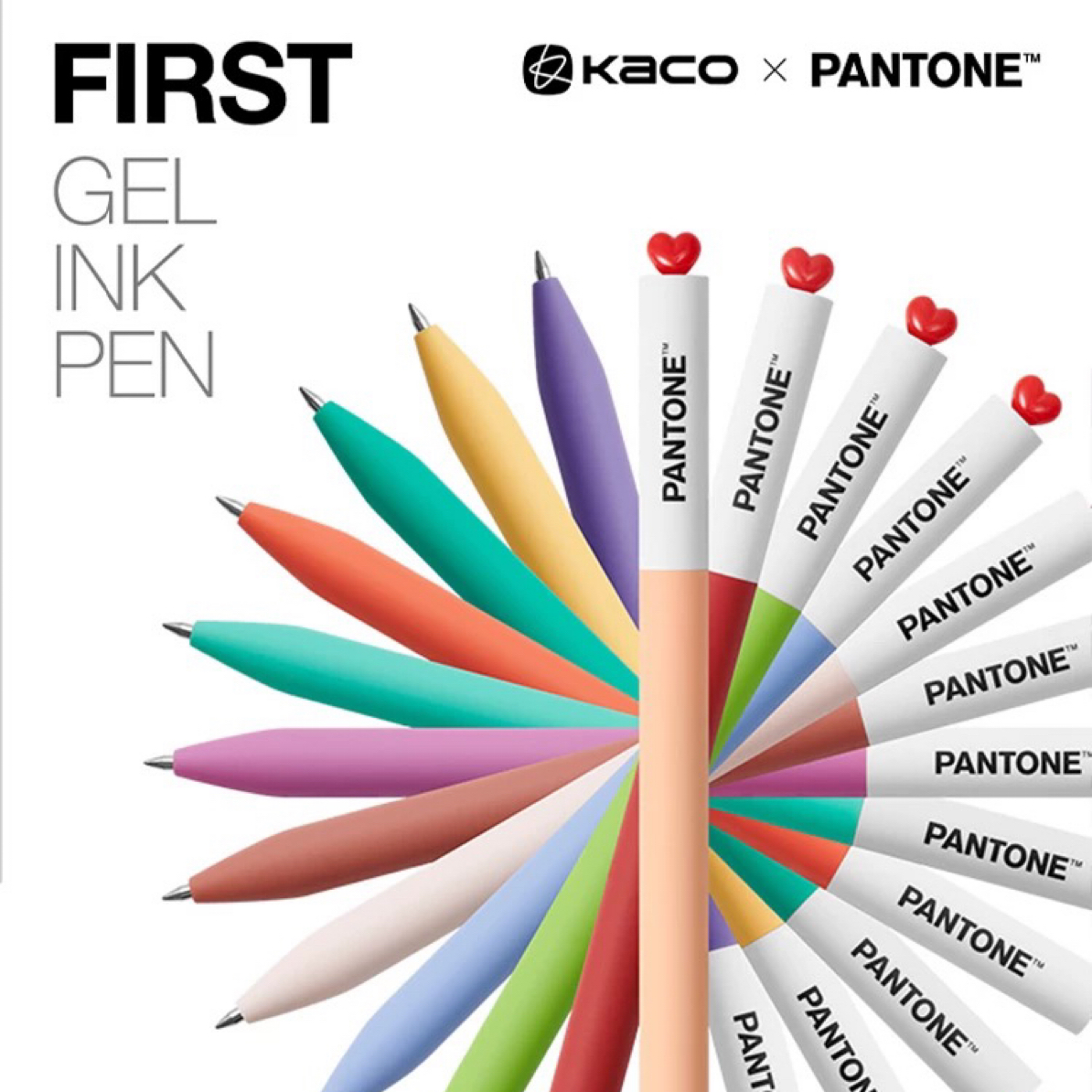 现货KACO潘通PANTONE联名年度代表色FIRST初心系列旋转黑色中性笔