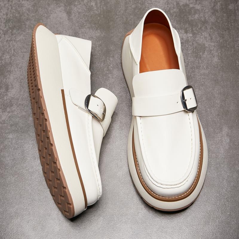 马皮懒人鞋2025春夏季透气商务休闲真皮鞋男高级感乐福鞋男一脚蹬