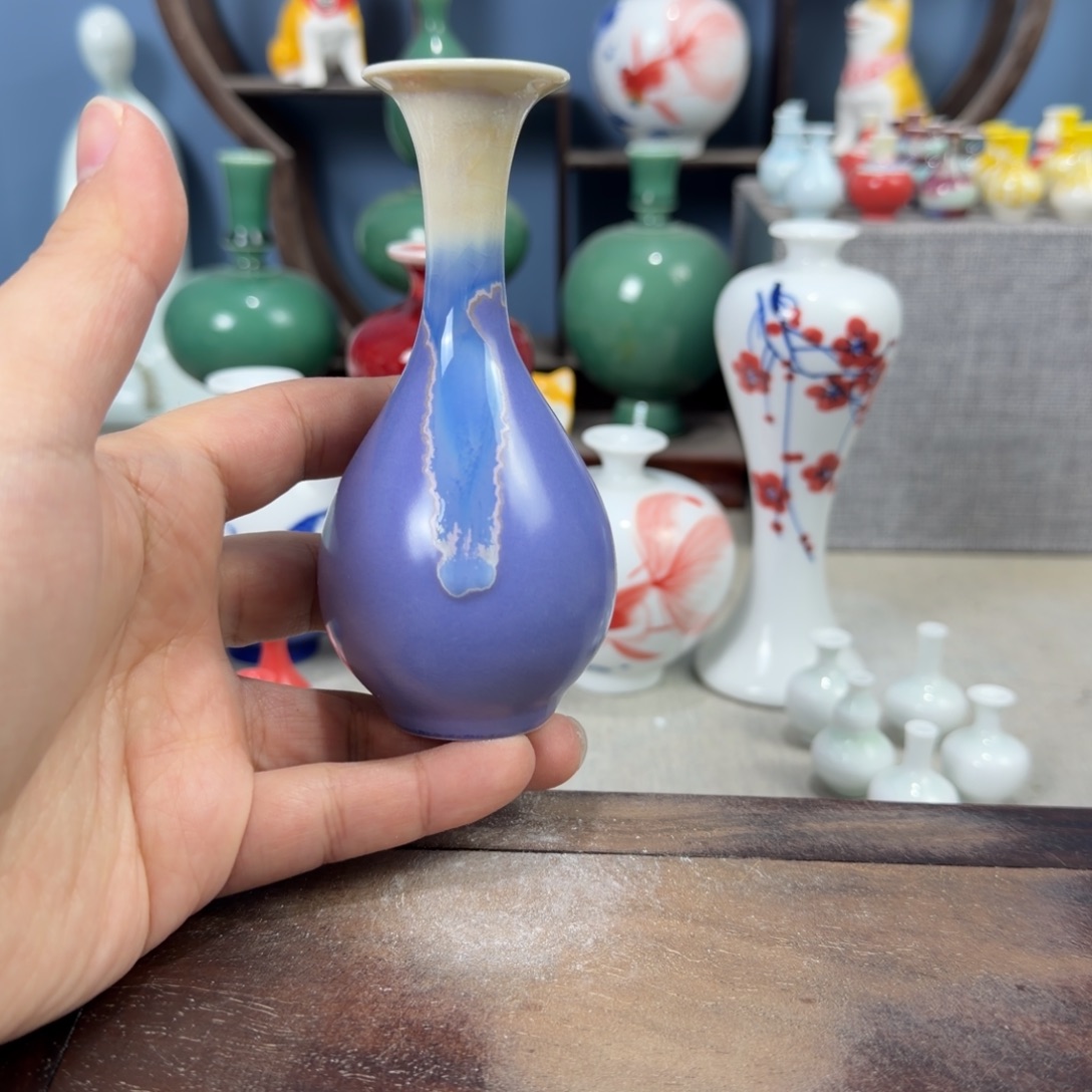 陶瓷手工小花器摆件