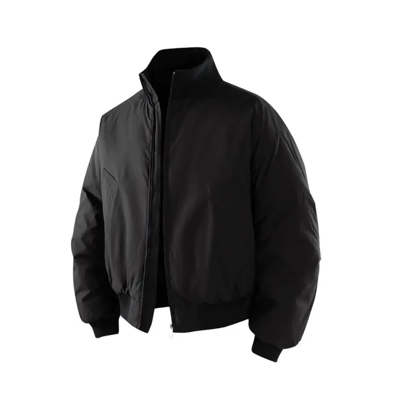 美式螺纹立领三防夹克棉服男短款cleanfit飞行员工装棉衣外套冬季