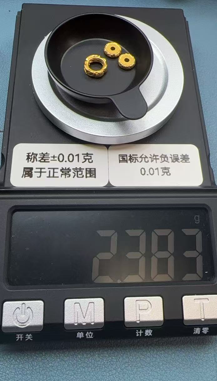 足金黄金纯金夜莺卡环唐草隔片