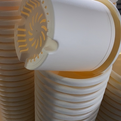 树脂四季3号米黄无托10个