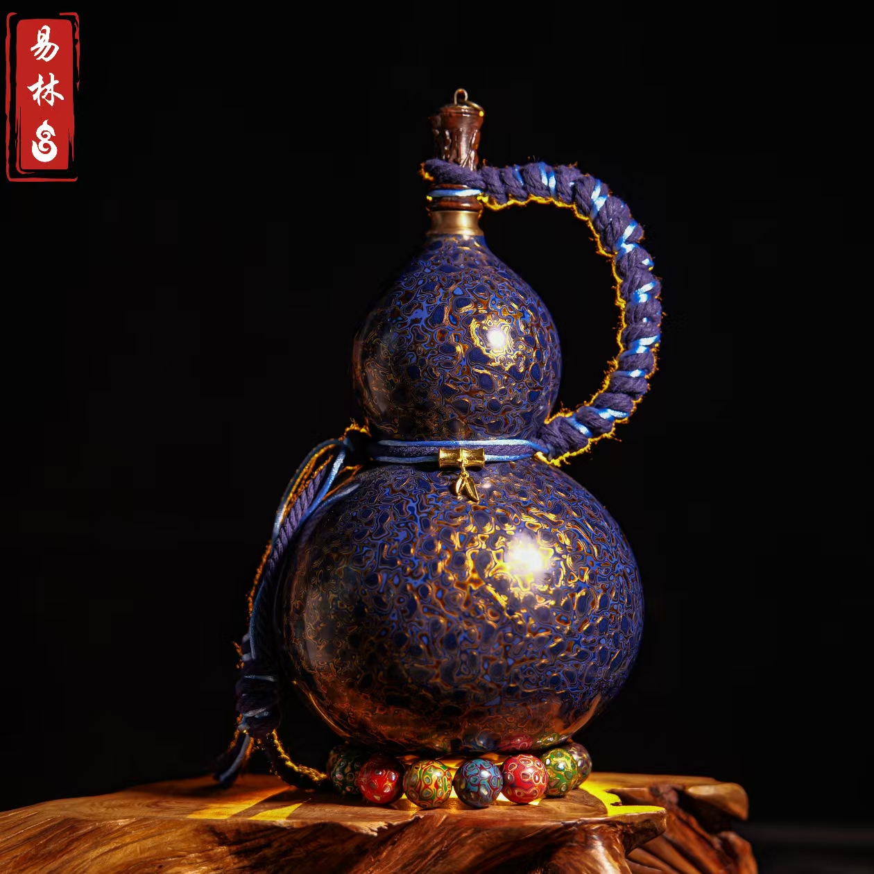 【~曜阳~琅玕】千层漆层犀皮漆高端天然酒葫芦文玩福禄摆件