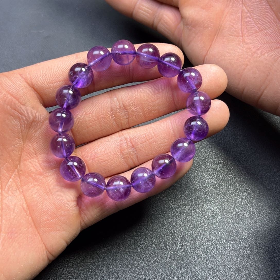 硅化玉手串未镶嵌多样性拍一发一紫水晶卡12