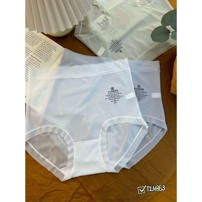 24863-A10 内裤女士高腰裸感透明性感舒适三角面膜