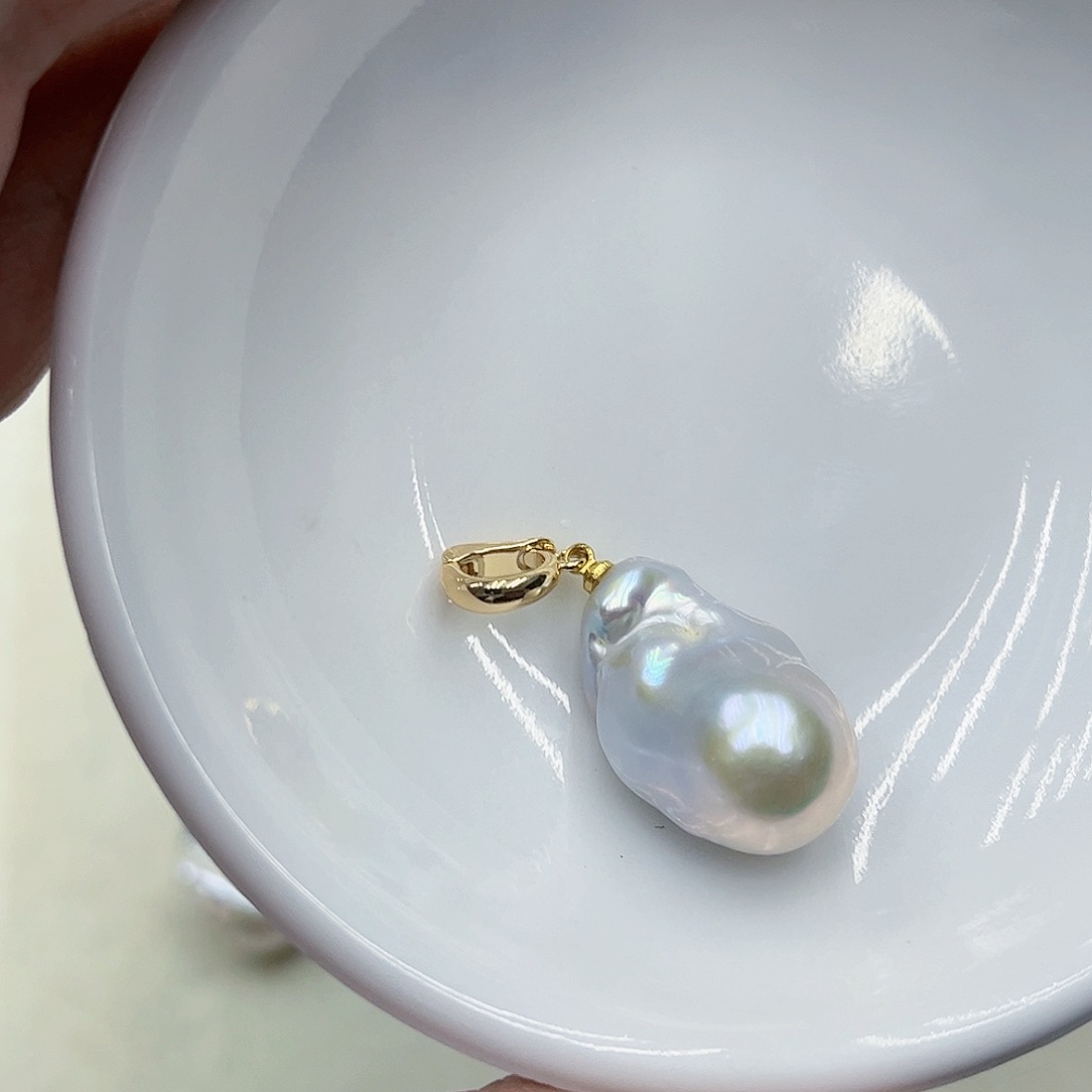 淡水珍珠吊坠(不含链)未镶嵌糖*17