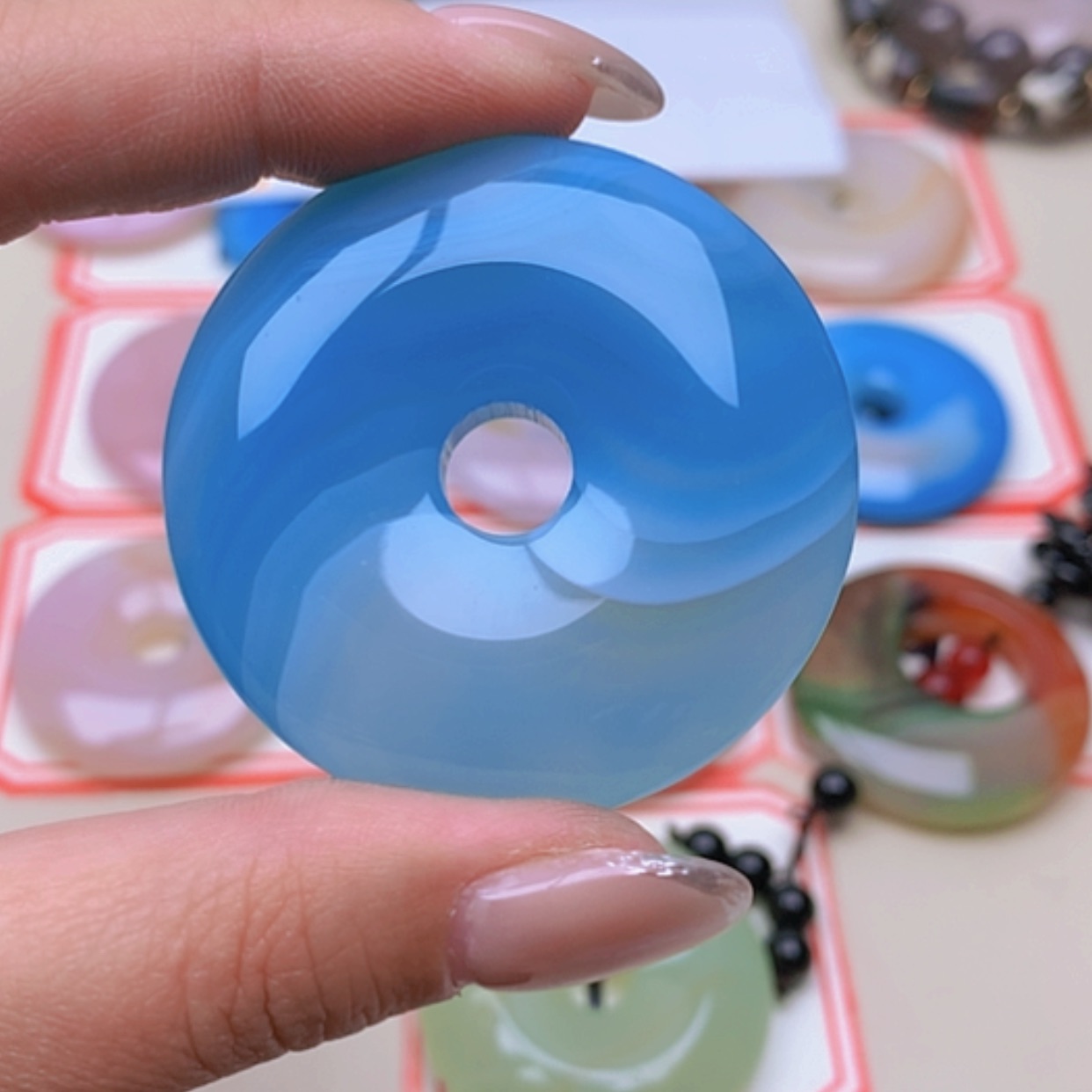 【闪购商品】未镶嵌玛瑙/玉髓珠宝半成品月*