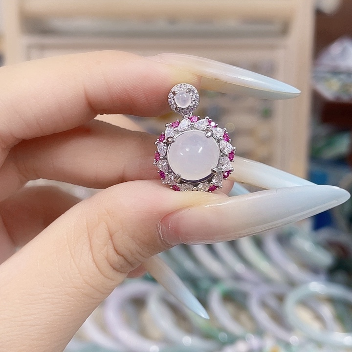 颈饰未镶嵌翡翠天然翡翠Ａ货