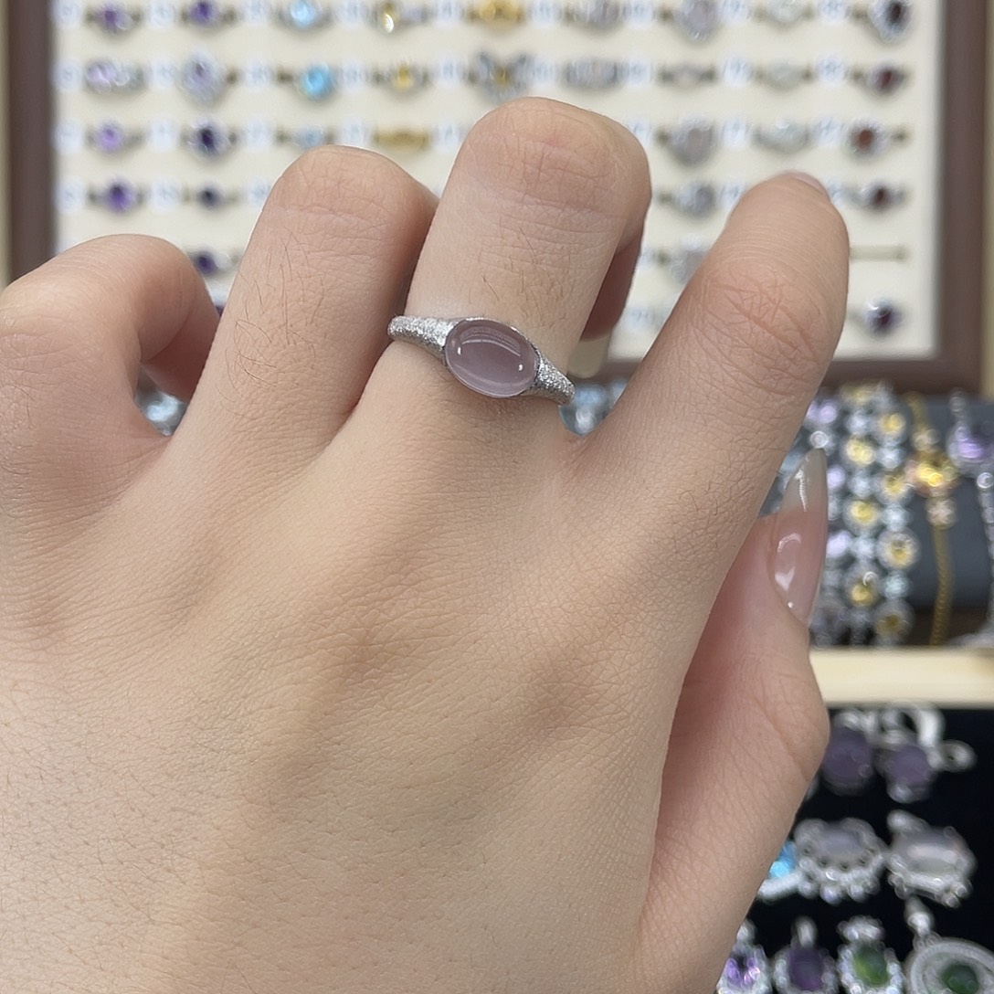 w***y芙蓉石戒指银S925镶嵌