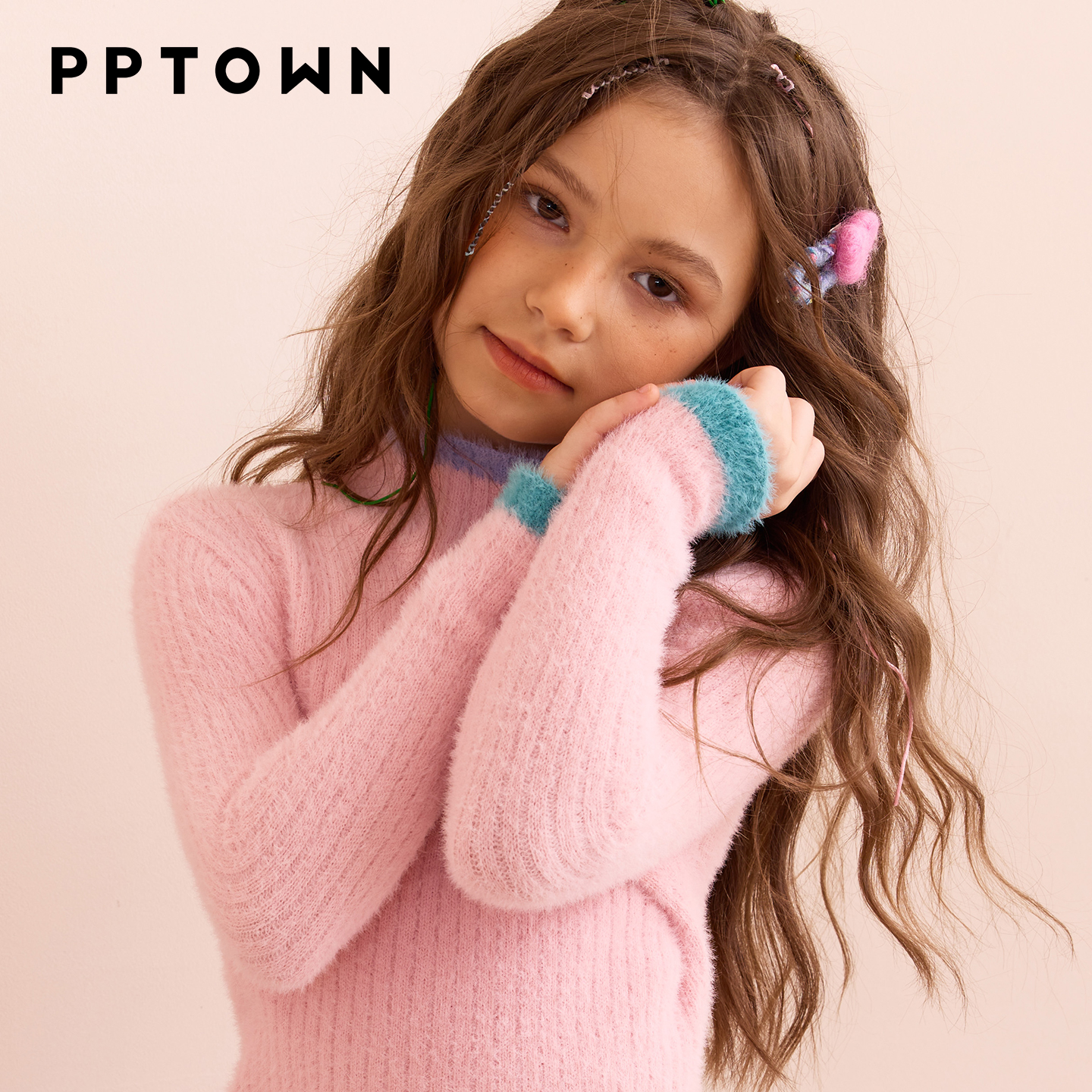 女童水毛毛针织衫秋冬2025保暖套头巴巴小镇14133【主】