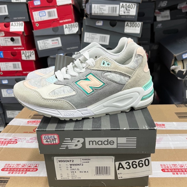 A3660 NEW BALANCE W990NT2 36.5码运动鞋直播微瑕疵 无售后舒适