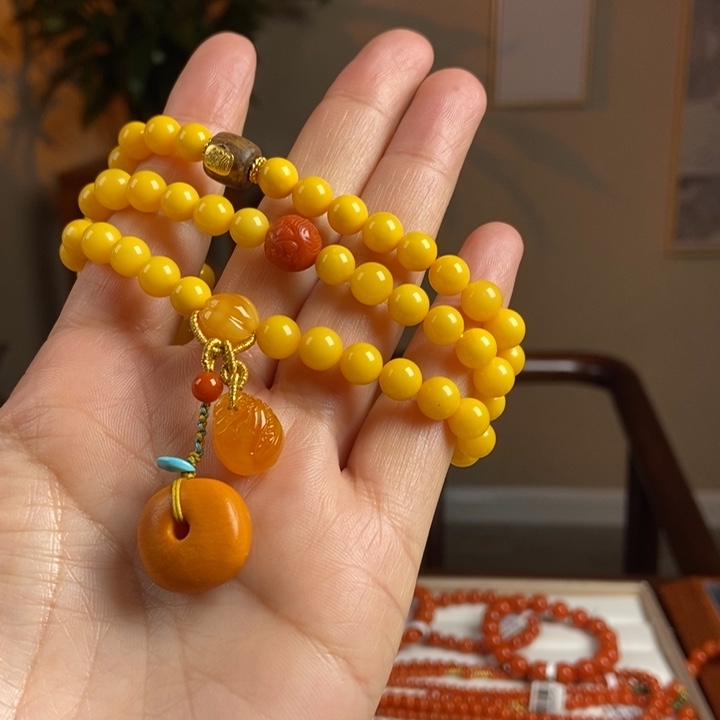 琥珀手链未镶嵌蜜蜡手串7