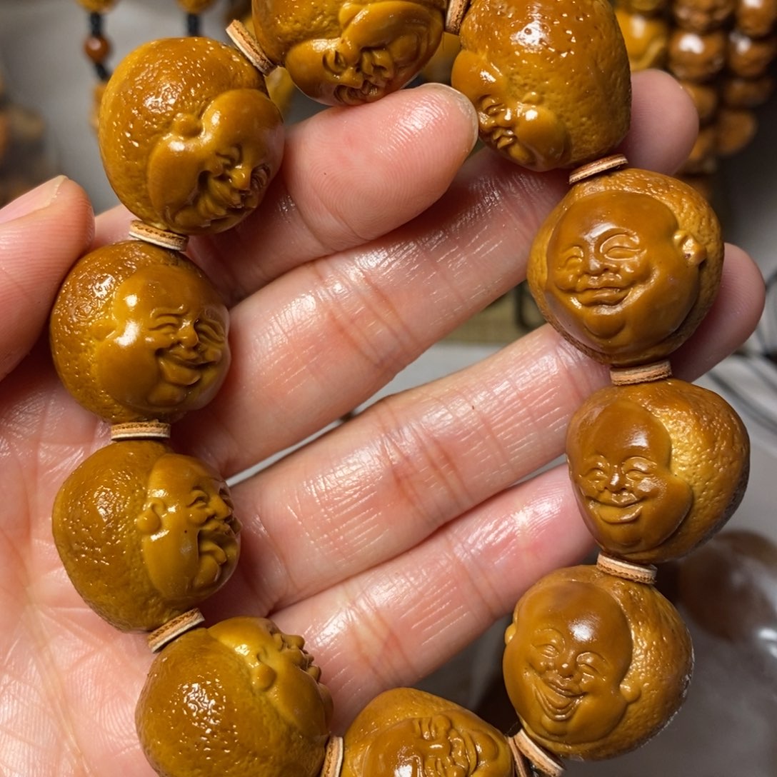 橄榄核手串/手链橘子皮笑佛