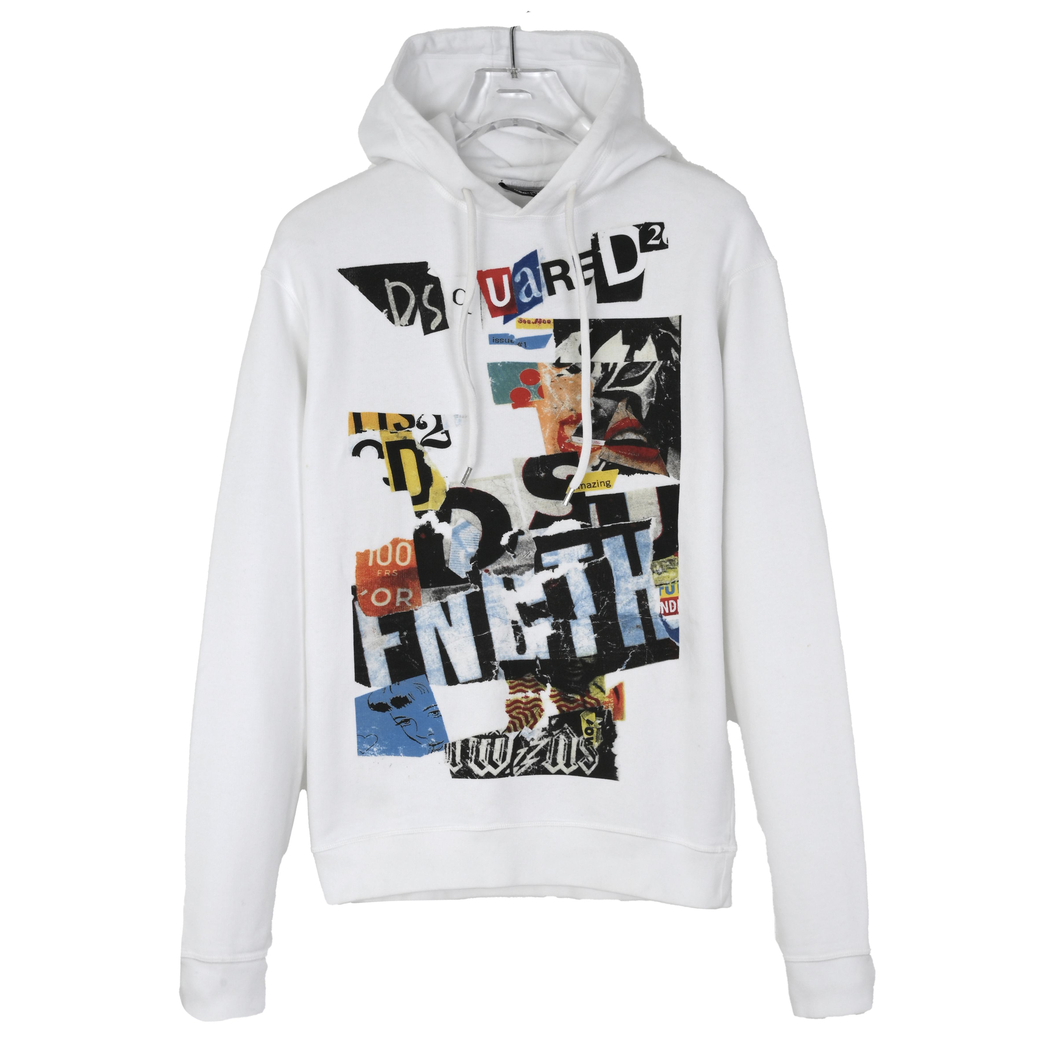 Dsquared2秋冬印花男士加绒款白色连帽衫 S74GU0152S25030100