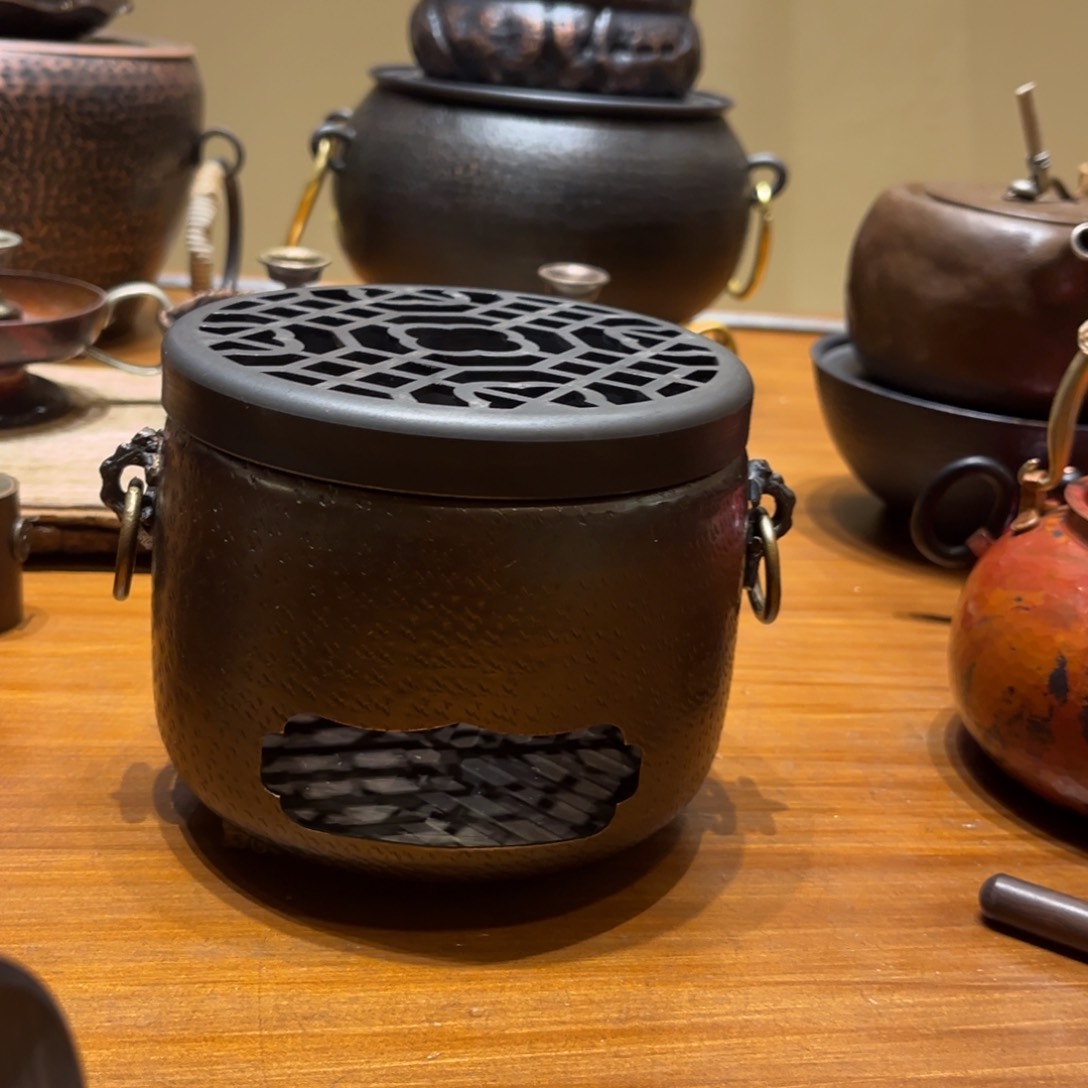 烟熏色12圆柱体炉子手工锻打工艺