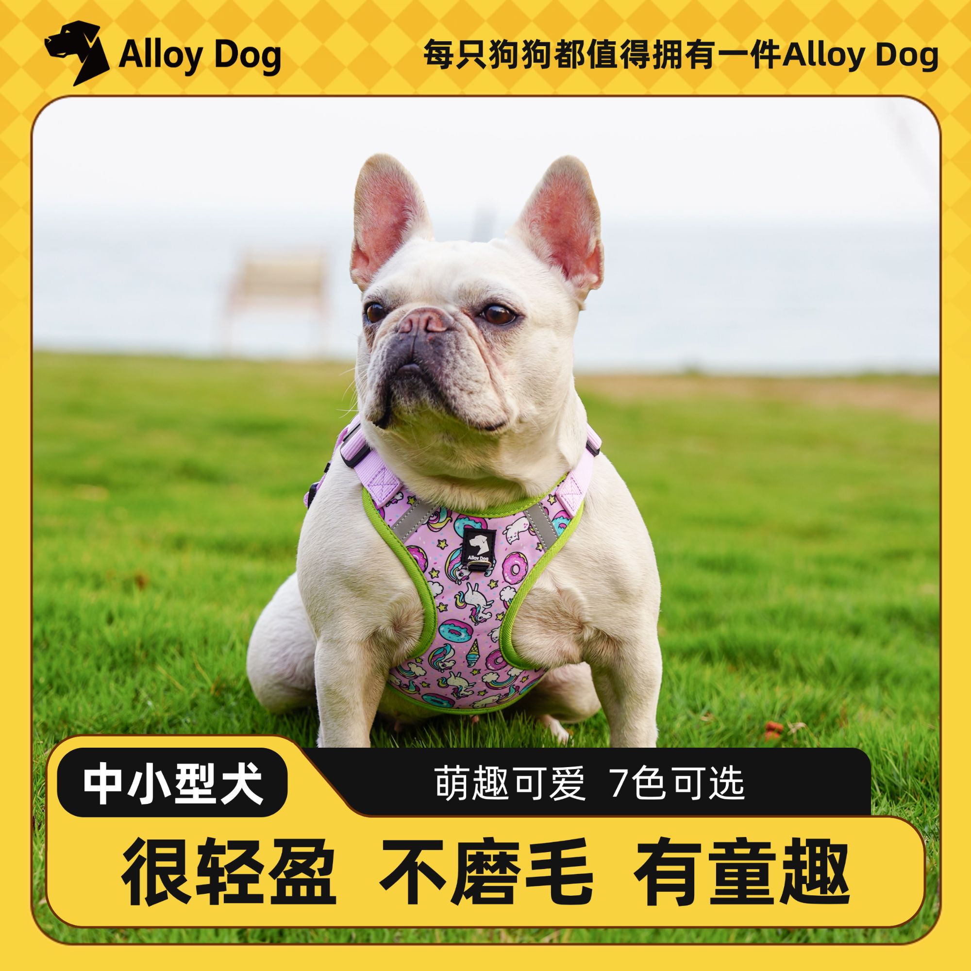 AlloyDog夏款透气舒适勒式式狗狗牵引绳胸背狗狗胸背