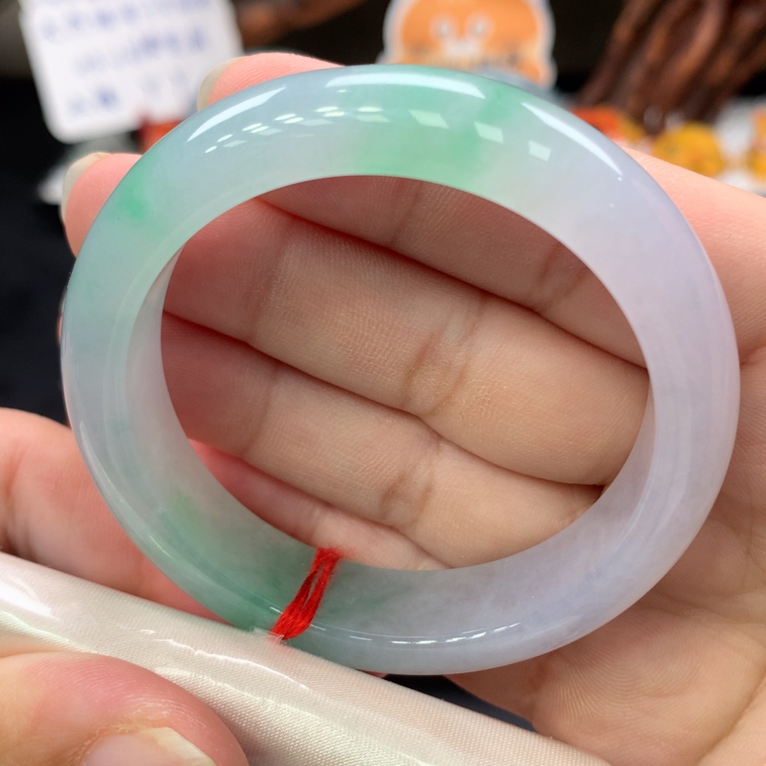 未镶嵌手镯翡翠7号，50.9正圈