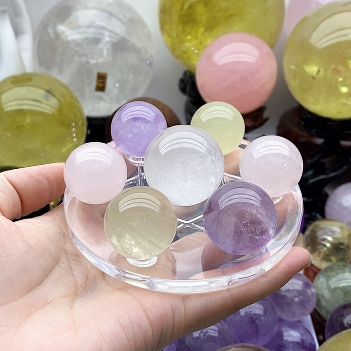 未镶嵌珠宝半成品水晶团****³6