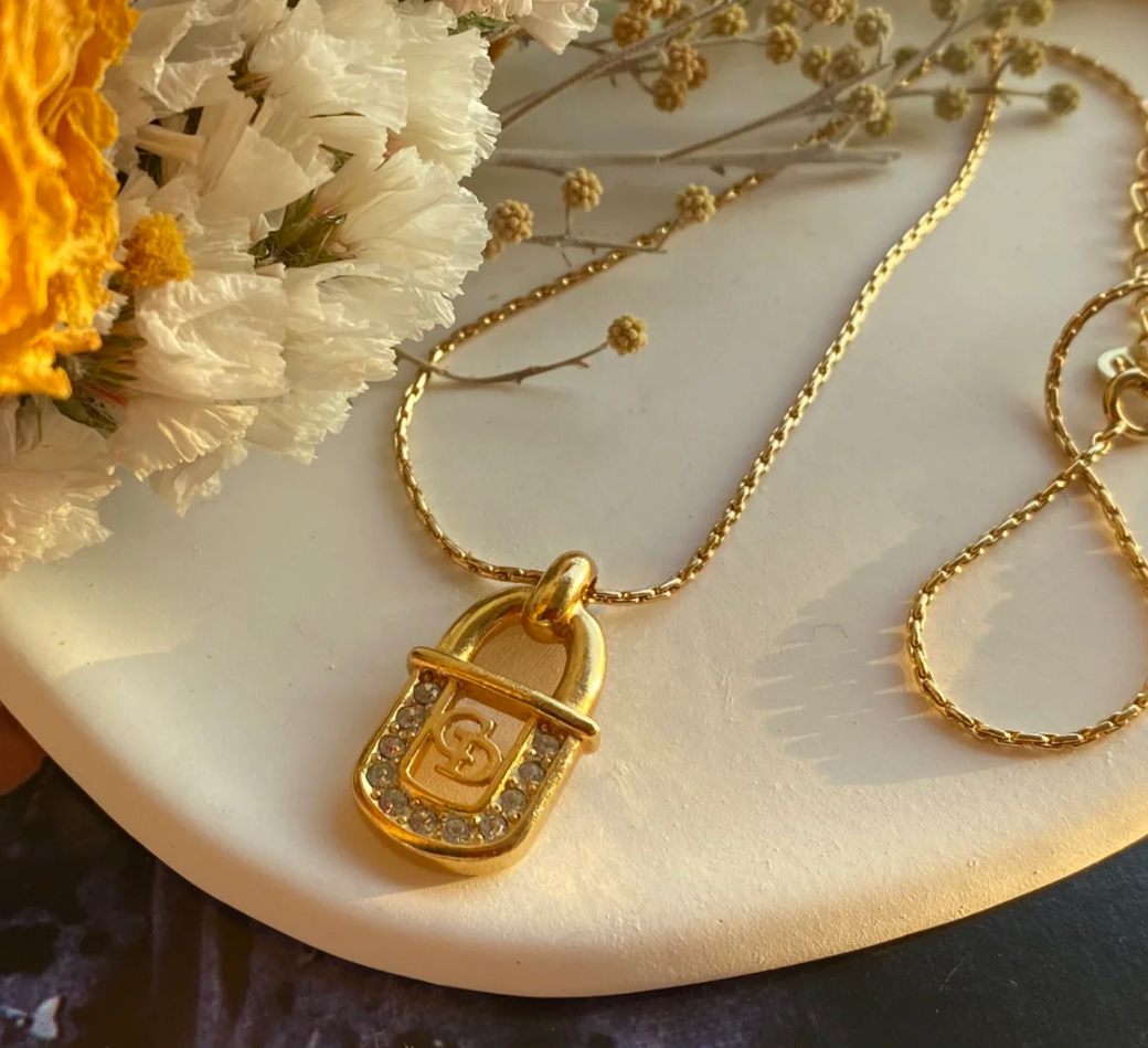 99新 DIOR/迪奥 大吉中古3/Dior迪奥锁头项链