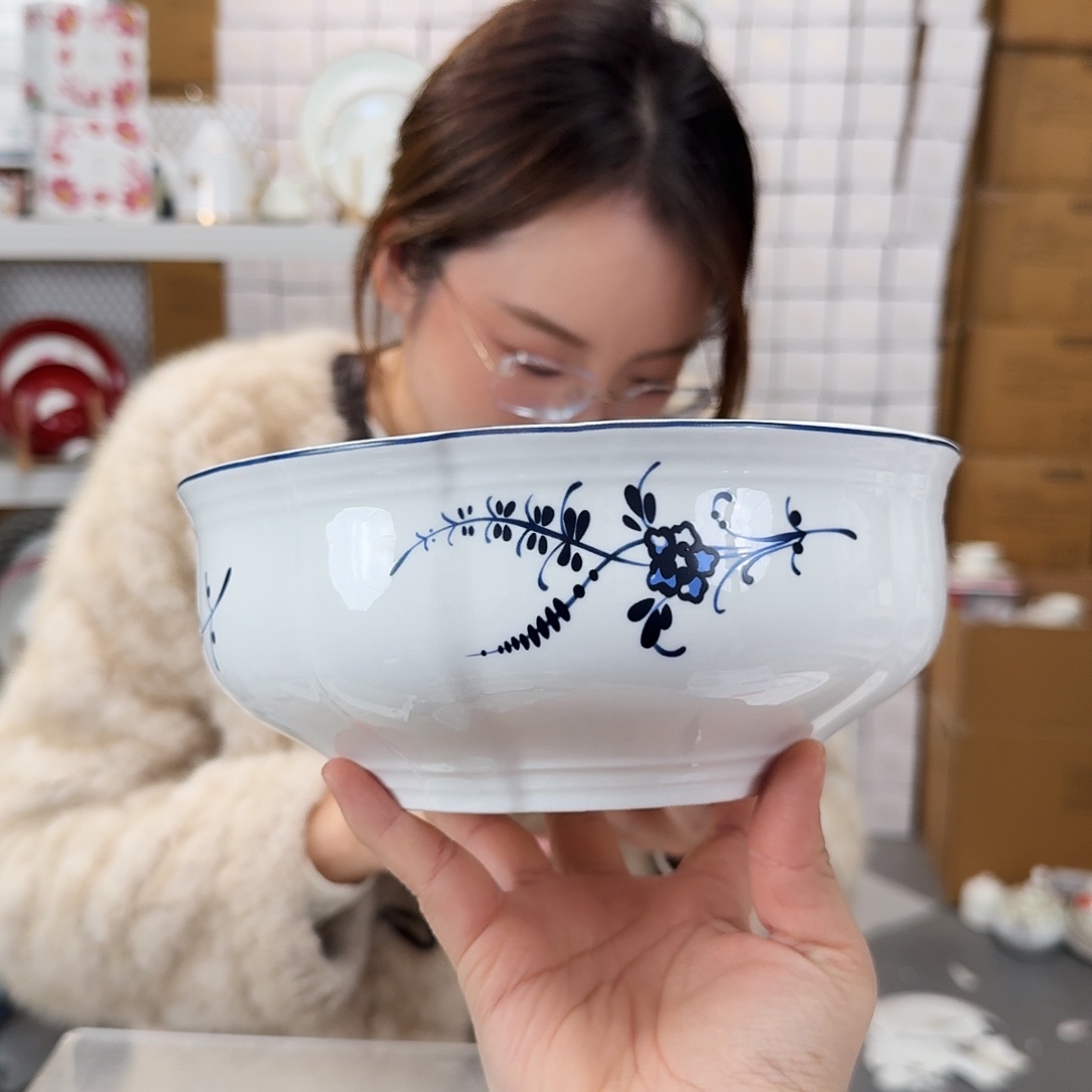 骨瓷8英寸大碗20厘米1个外贸尾单