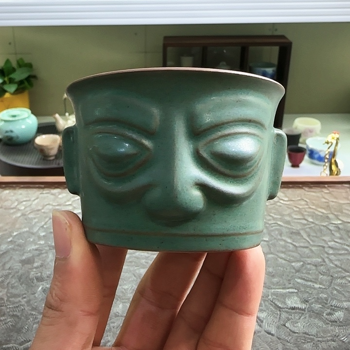 青花瓷器茶具套装旅行必备茶叶罐个人杯玻璃杯