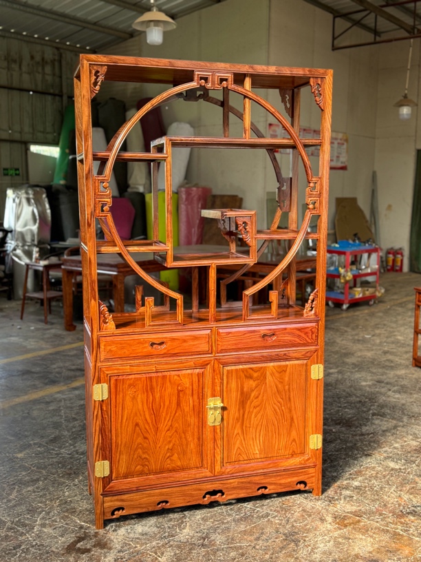 刺猬紫檀博古柜108@36@198高博古架多宝格展示柜红木家具博古柜