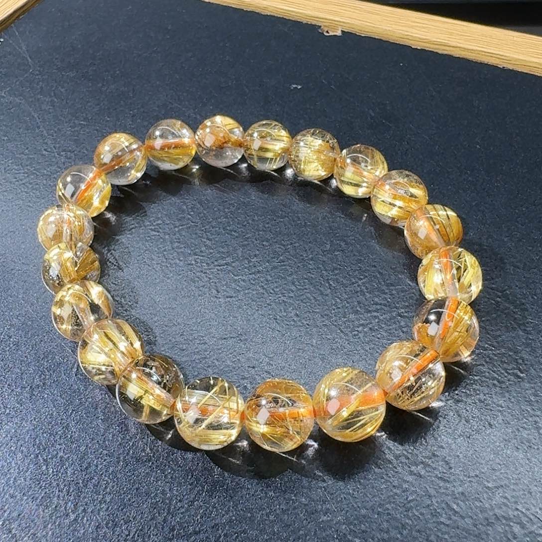 水晶手串未镶嵌金钛晶卡9.7mm