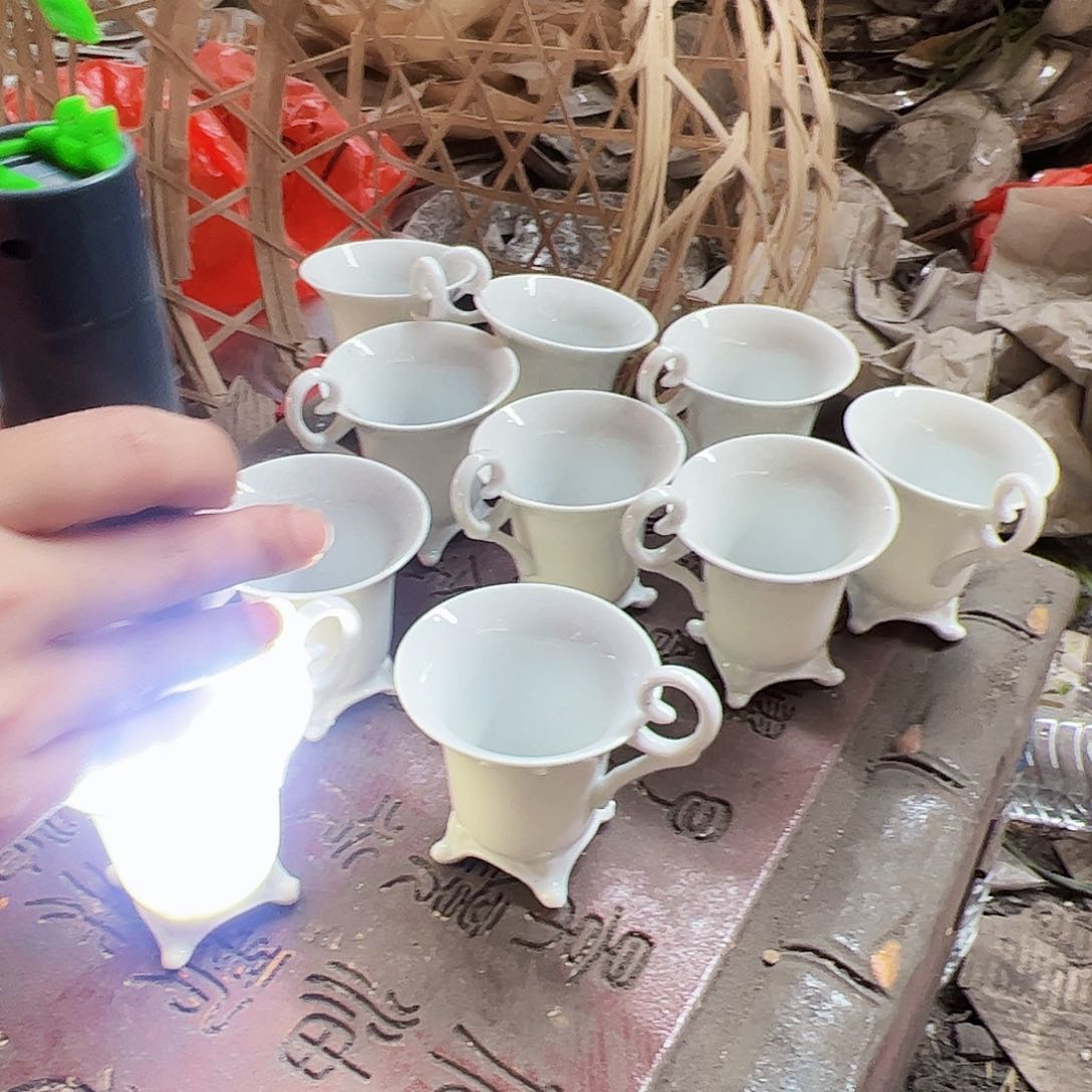 摆件陶景德镇陶瓷小酒杯10个