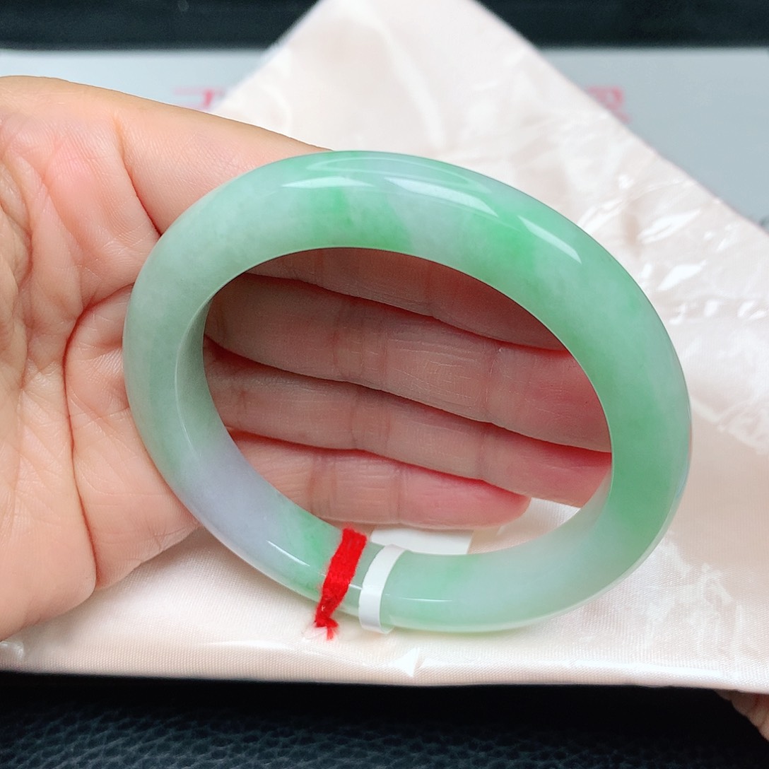 未镶嵌手镯翡翠果绿40