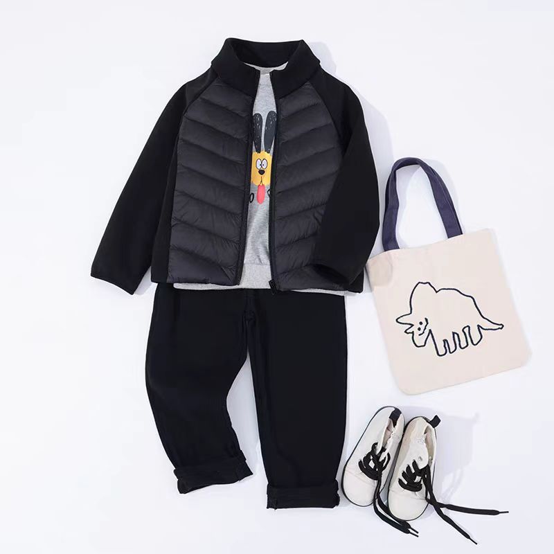 雅鹿儿童校服内胆内搭羽绒服亲子装90白鸭绒时尚立领春季新款