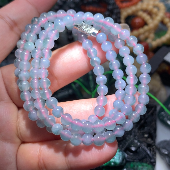 翡翠颈饰未镶嵌保真天然A货翡翠