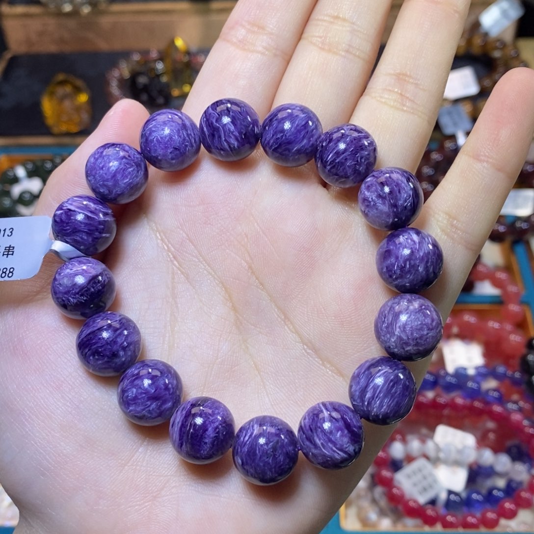 查罗石（紫龙晶）手串未镶嵌手串