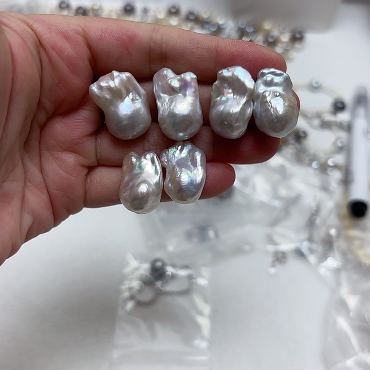 耳饰淡水珍珠银S925镶嵌