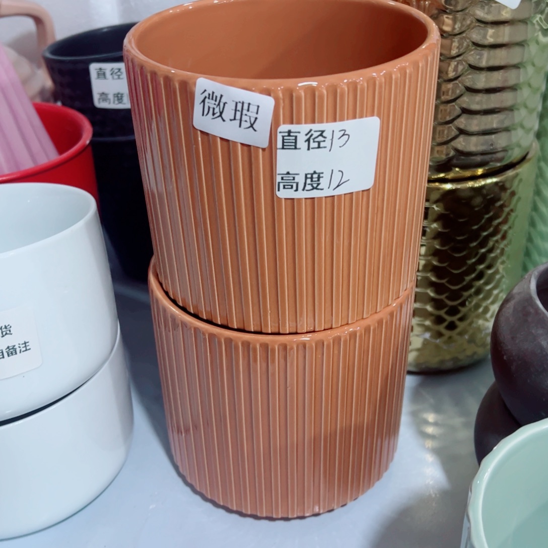 有孔，陶瓷花盆满10米包邮发货