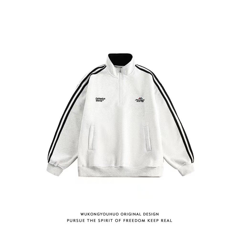 整款拼接卫衣F300~350F春秋潮牌连帽卫衣百搭上衣