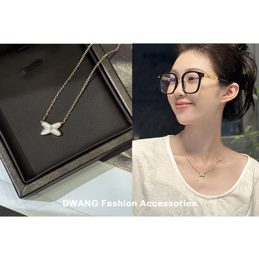 铜合金贝壳项链 铜合金贝壳项链 【DWANG原创定制】交叉锁骨项链