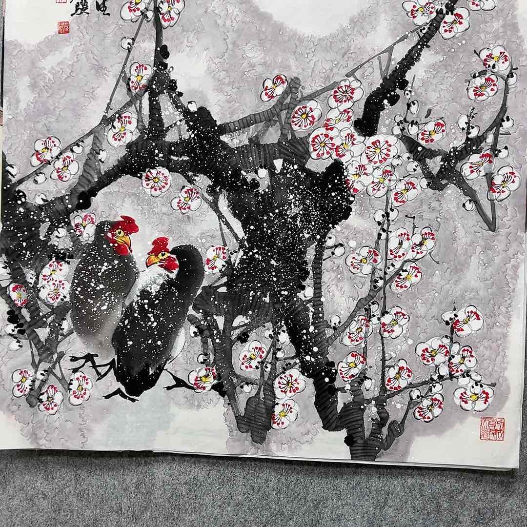 书法石庆骥花鸟作品