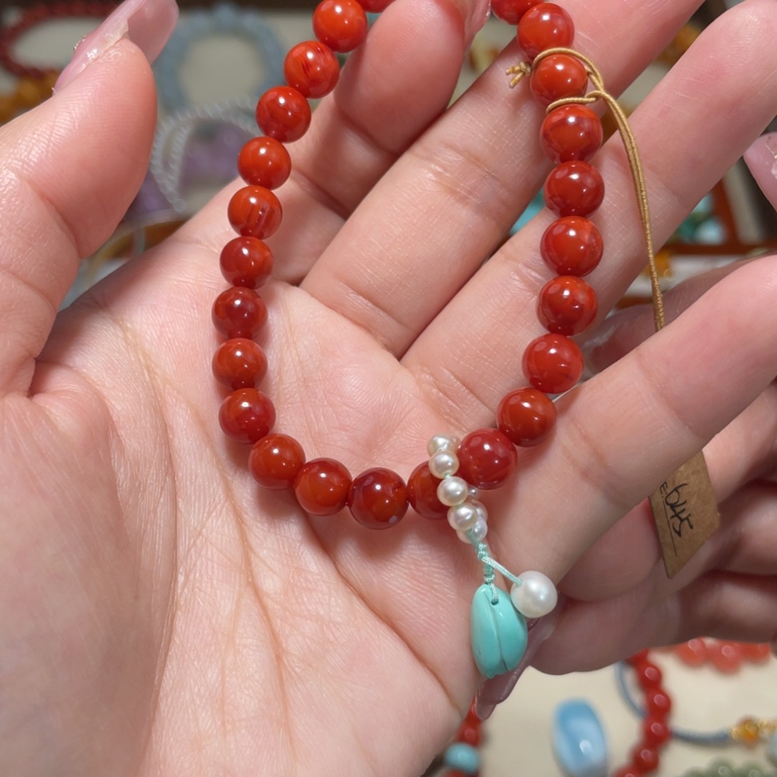 南红玛瑙手串未镶嵌